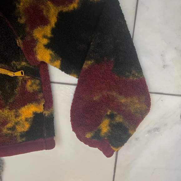 NORDSTROM BP. WOMEN’S CROPPED HOODIE JACKET, SIZE SMALL, MULTICOLOR/BURGUNDY - Picture 9 of 11